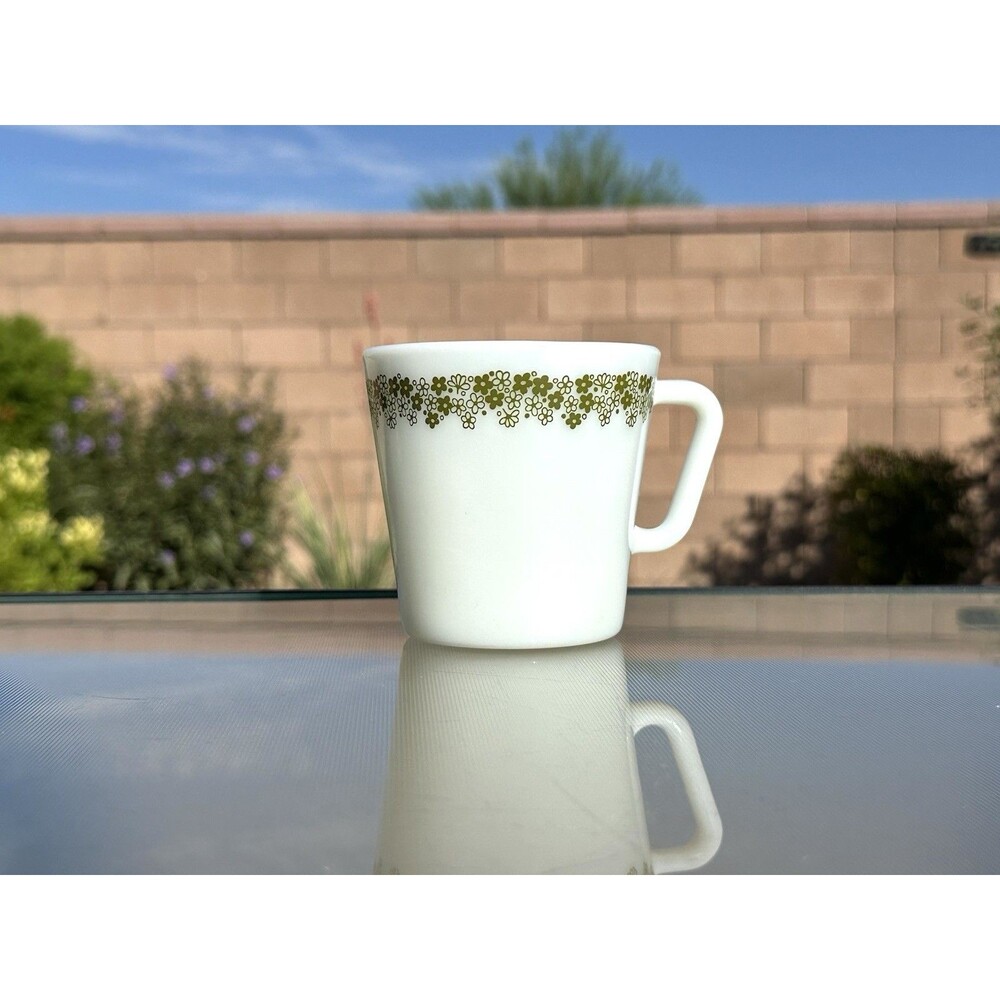 Vintage PYREX Crazy Daisy Spring Blossom Coffee Cups Mugs No. 1410